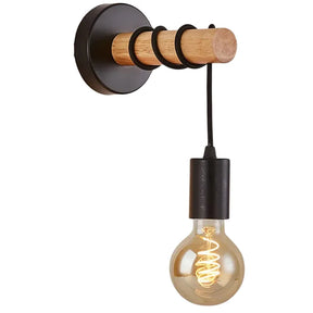 Arandela Retro Wood Wall