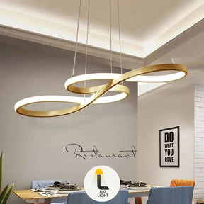 Lustre Pendente Moderno Nordic Infinito Cifra  3 em 1