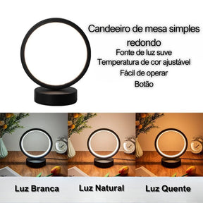 Luminária De Mesa Abajur Circular - Circ