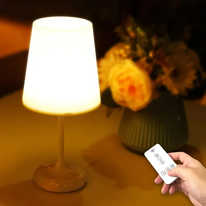 Luminária De Mesa Abajur Sem Fio Touch com Controle - Lumi