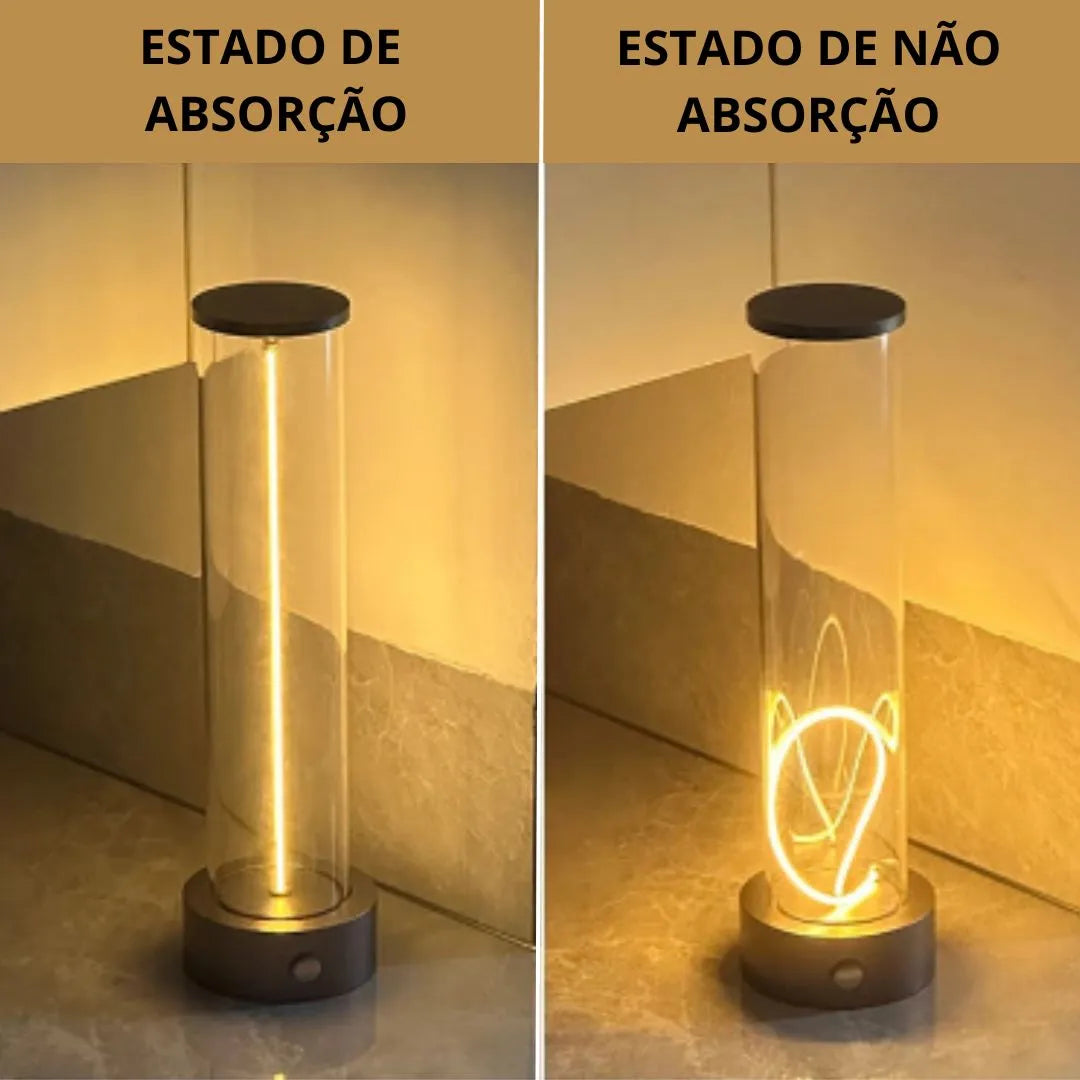 Luminária De Mesa Abajur Sem Fio Luz Sucção Magnética - Line