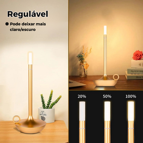 Luminária De Mesa Abajur sem fio Touch - Palit