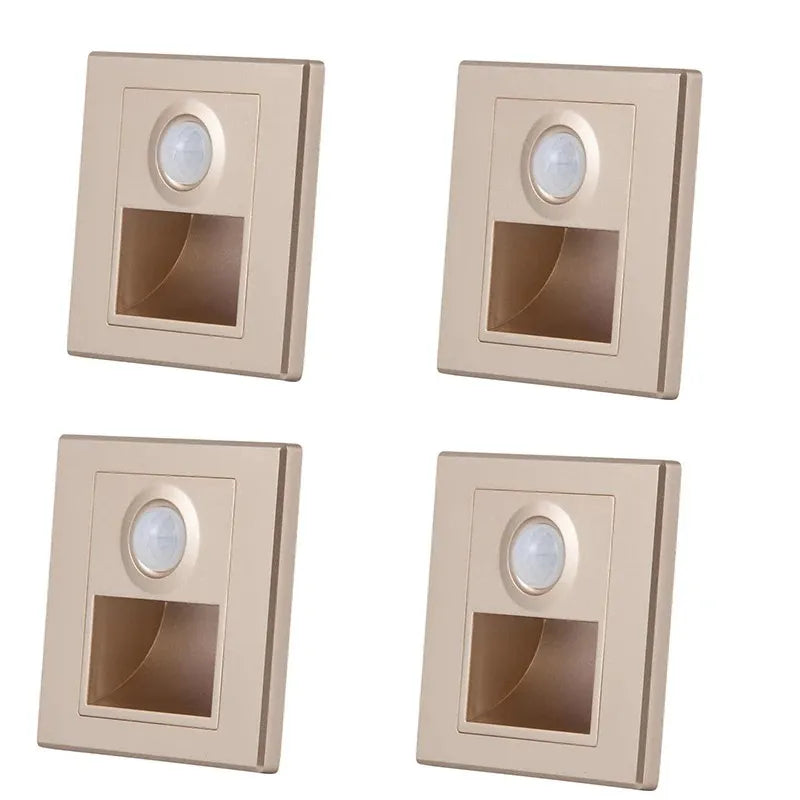 Arandela LED Embutida para Degrau de Escada com Sensor de Presença - STE