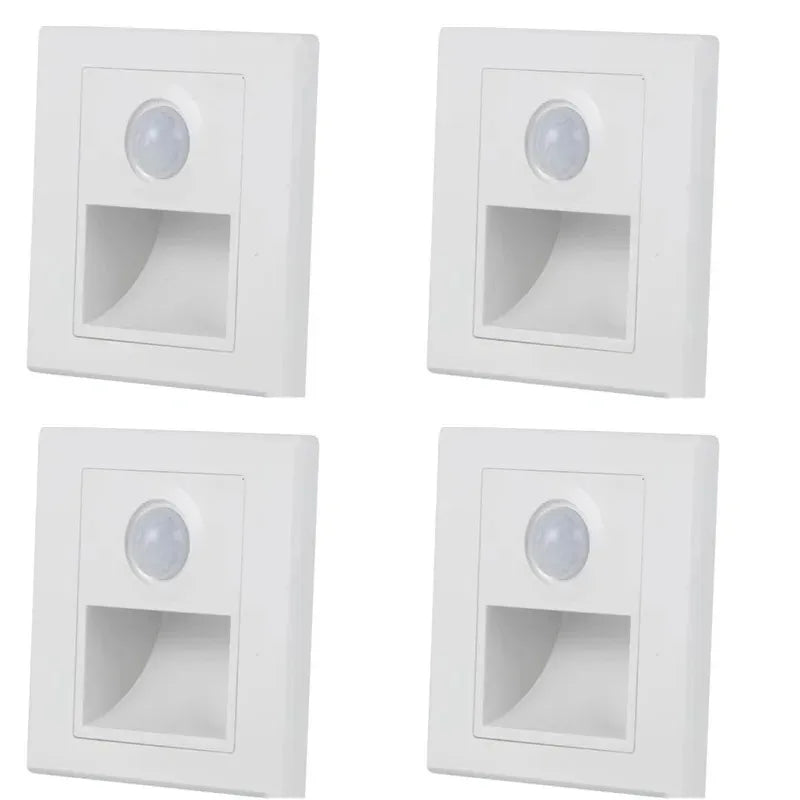 Arandela LED Embutida para Degrau de Escada com Sensor de Presença - STE