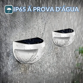 Arandela Solar – Decorativa Ondulada para Áreas Externas - Lumen