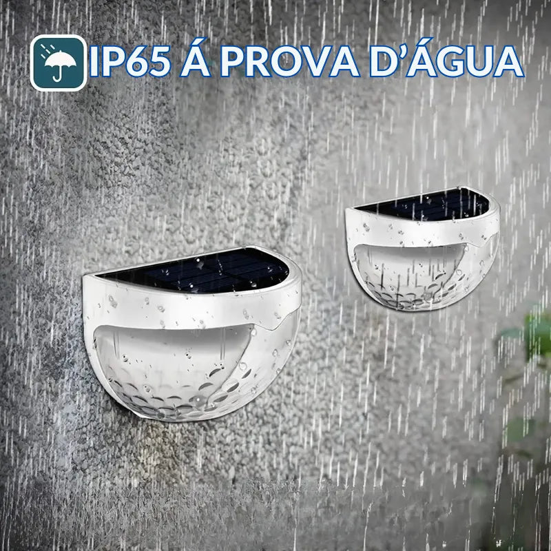 Arandela Solar – Decorativa Ondulada para Áreas Externas - Lumen