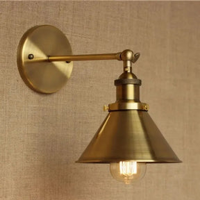 Arandela Retro Dourada Brass