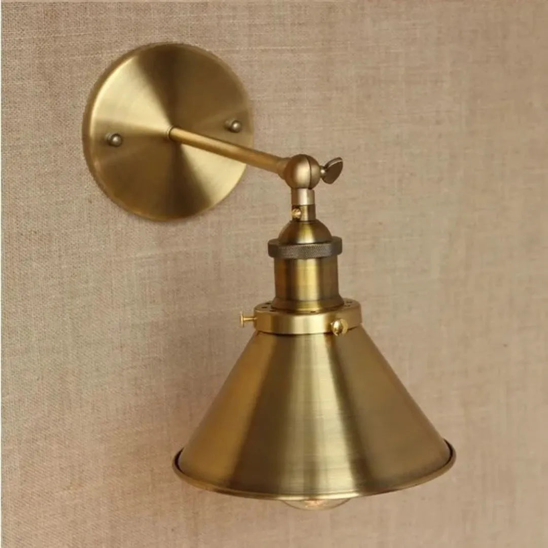 Arandela Retro Dourada Brass