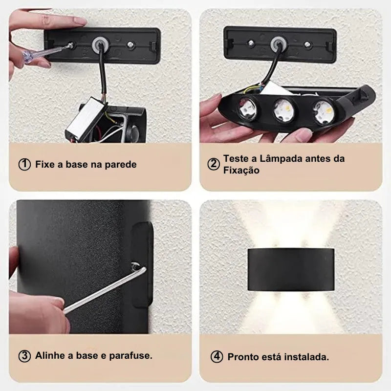 Arandela de Parede Externa LED com Feixe de Luz - Wall