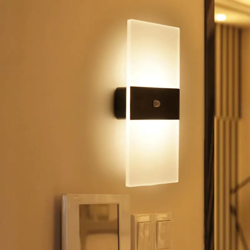 Arandela de Parede Sem fio LED Nordic Sconce – Sensor de Movimento e Toque, Recarregável USB