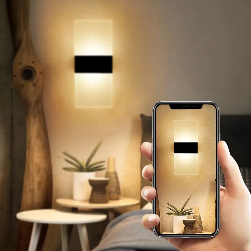 Arandela de Parede Sem fio LED Nordic Sconce – Sensor de Movimento e Toque, Recarregável USB