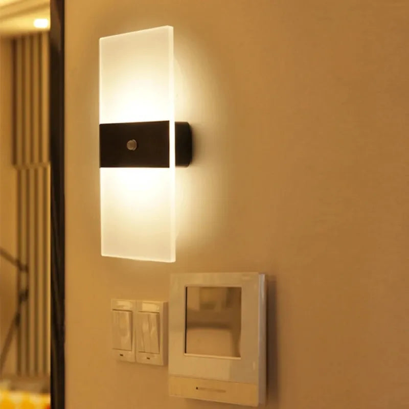 Arandela de Parede Sem fio LED Nordic Sconce – Sensor de Movimento e Toque, Recarregável  USB