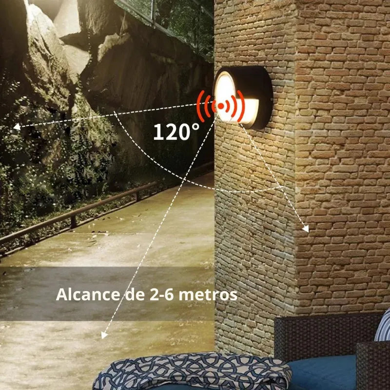 Arandela de Parede com Sensor de Presença – 6W/12W – Uso Interno e Externo - Shade