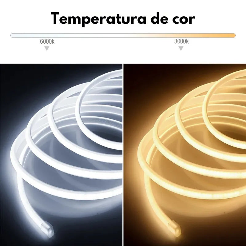 Cordão Fita De LED com tomada e interruptor - NEON