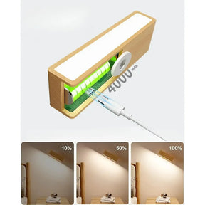 Luminária De Parede Arandela Sem Fio Rotativa WoodMag
