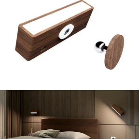 Luminária De Parede Arandela Sem Fio Rotativa WoodMag