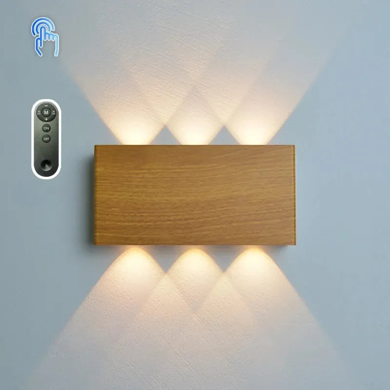 Luminária Arandela de Parede Touch Recarregável  e Controle Remoto – 3 Cores