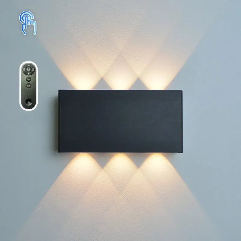 Luminária Arandela de Parede Touch Recarregável  e Controle Remoto – 3 Cores