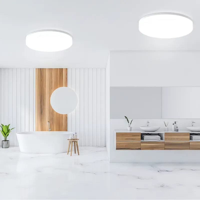 Luminária Plafon de Teto LED Redondo Ultrafino – 3 Tons de Luz – IRALAN