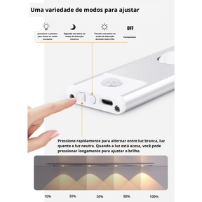 Luminária Sem fio com sensor presença - Ultra Slim Olho de gato