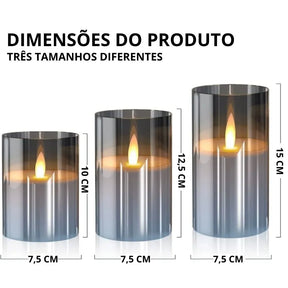 Luminária Decorativa Vela Eletrônica Com Controle - Nice