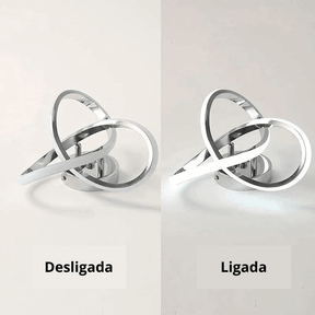 Luminária minimalista Trevo - Dourada / Prata (Outlet)