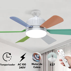 Luminária com ventilador e controle remoto - 40W - billa