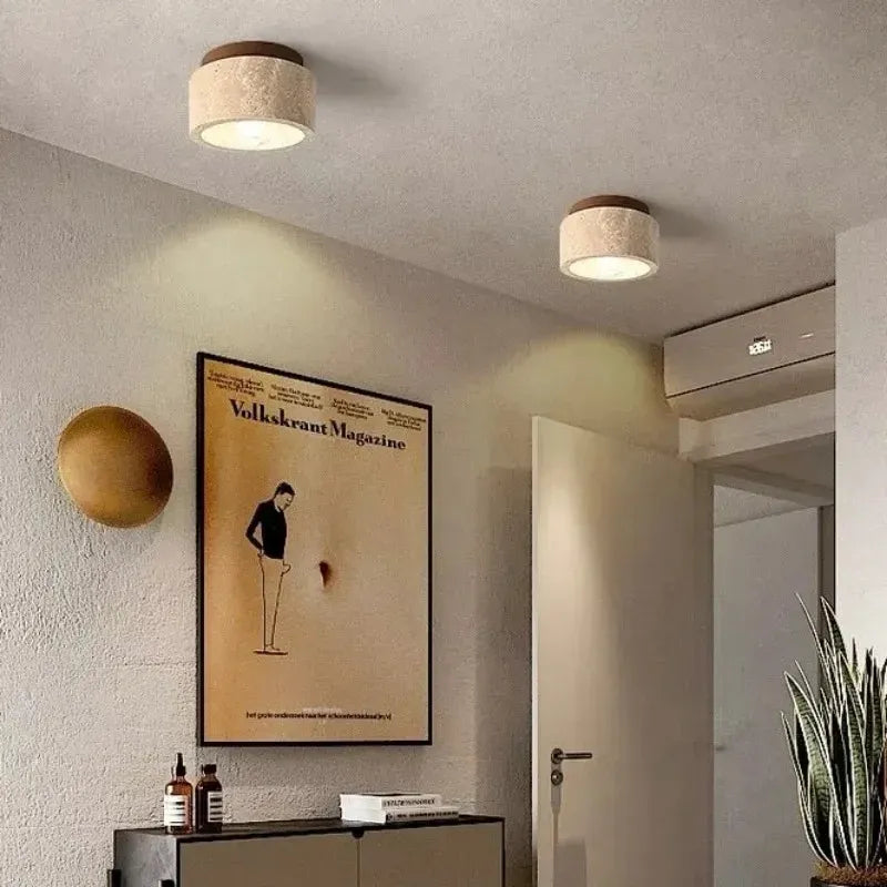 Luminária de Teto mármore - Flush Fixture