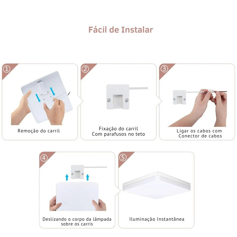 Luminária de teto de LED Quadrada - Iralan