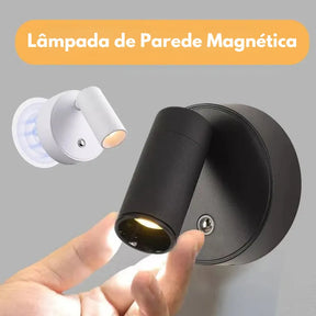 Arandela Luminária sem fio magnética Recarregável USB Com Interruptor - Oney