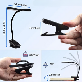 Luminária sem fio para Leitura Mesa Portátil Recarregável