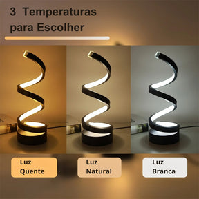 Luminária De Mesa Abajur Spiral