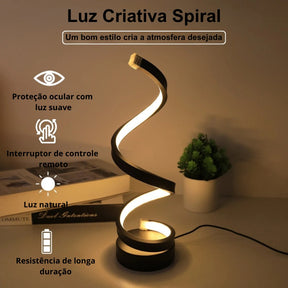 Luminária De Mesa Abajur Spiral