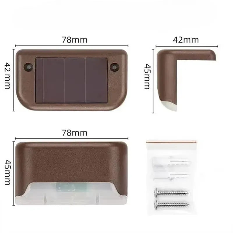 Luz Solar de Degrau LED – À Prova d'Água – Para Escadas, Deck e Jardim - Lumen