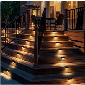 Luz Solar de Degrau LED – À Prova d'Água – Para Escadas, Deck e Jardim - Lumen