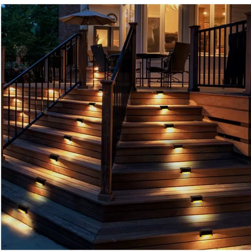 Luz Solar de Degrau LED – À Prova d'Água – Para Escadas, Deck e Jardim - Lumen