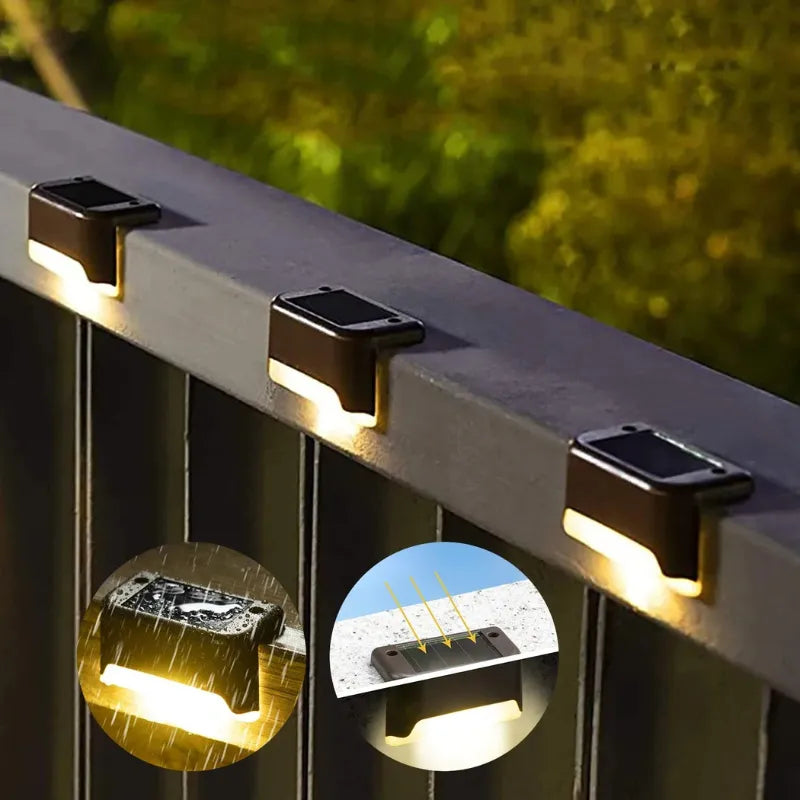 Luz Solar de Degrau LED – À Prova d'Água – Para Escadas, Deck e Jardim - Lumen
