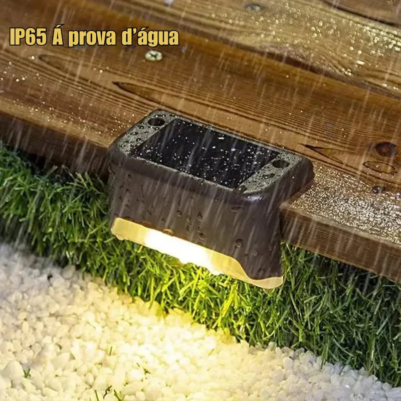 Luz Solar de Degrau LED – À Prova d'Água – Para Escadas, Deck e Jardim - Lumen