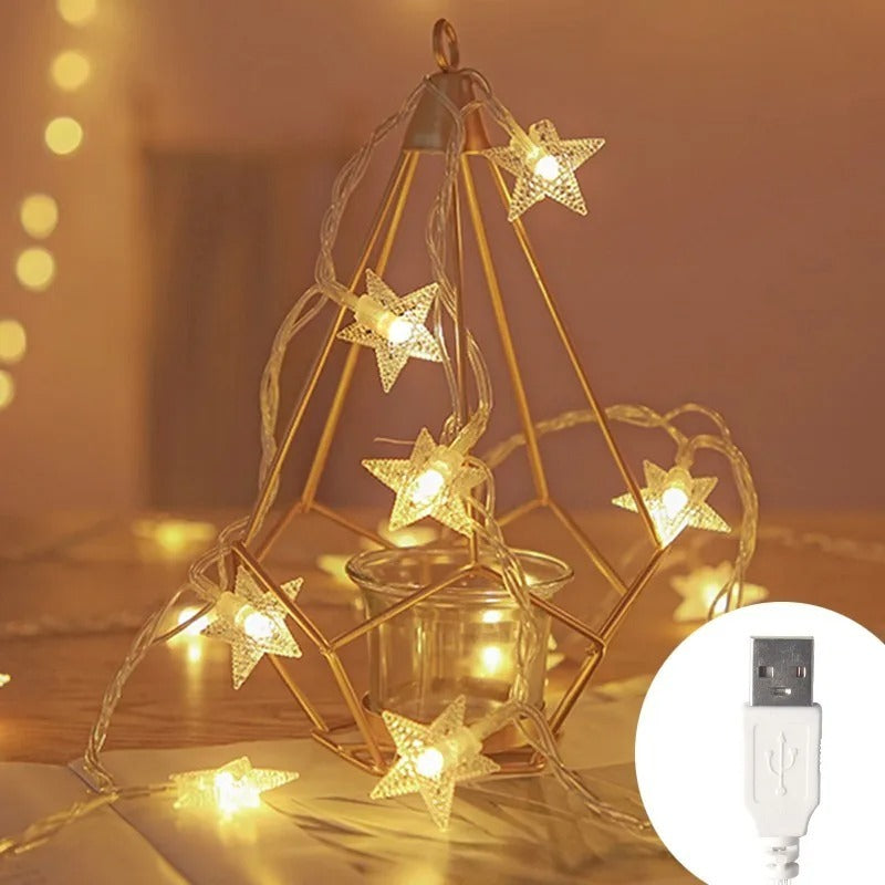 Luzes decoração estrela - Garden - USB