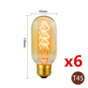 Kit com 6 Lâmpadas para Lustre Retro Edison Bulbo