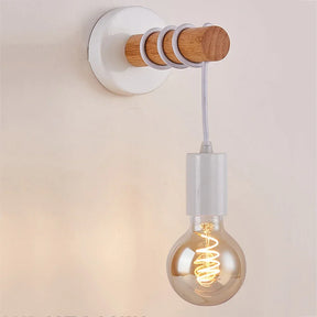 Arandela Retro Wood Wall