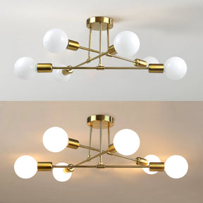 Lustre de Teto Minimalista Dourado Premium