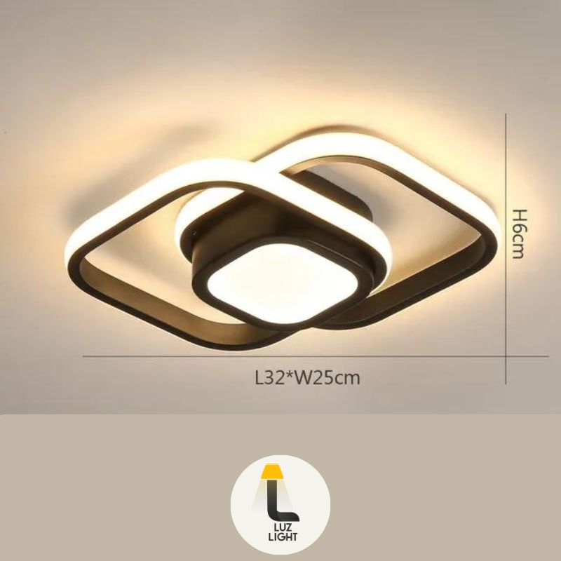 Luminária de Teto Minimalista LED Plafon Hold Premium - Quadrada Sobrepor