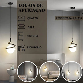 Pendente Ball Glass Home