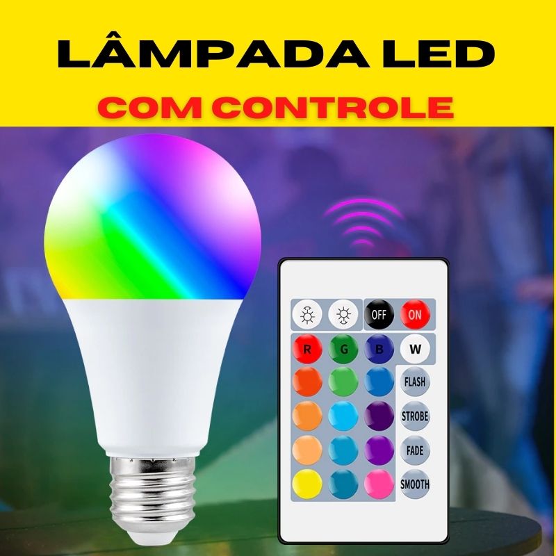 Lâmpada LED RGB com controle